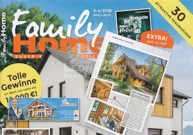 Blockhaus Nordwind bekommt großen Bericht in Zeitschrift Family Home