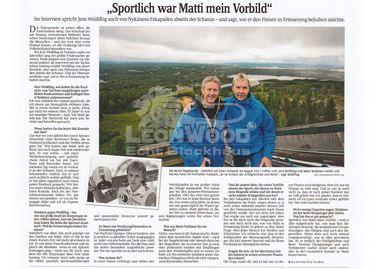 Jens Weißflog mit Matti Nykänen in sächsischer Zeitung