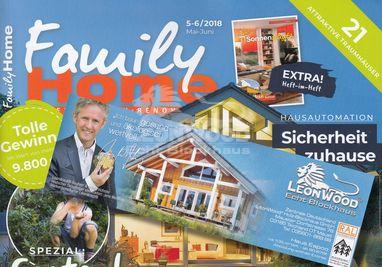 LéonWood Blockhaus Espoo in Family Home Magazin im Mai 2018