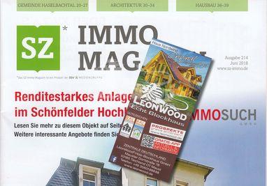 Neue LéonWood Promotion in SZ Immo Magazin