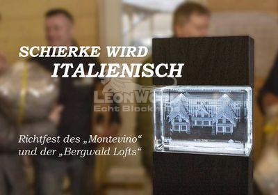 Richtfest in Schierke, Blockhaus-Osteria von LeonWood, Montevino, Bergwald Lofts