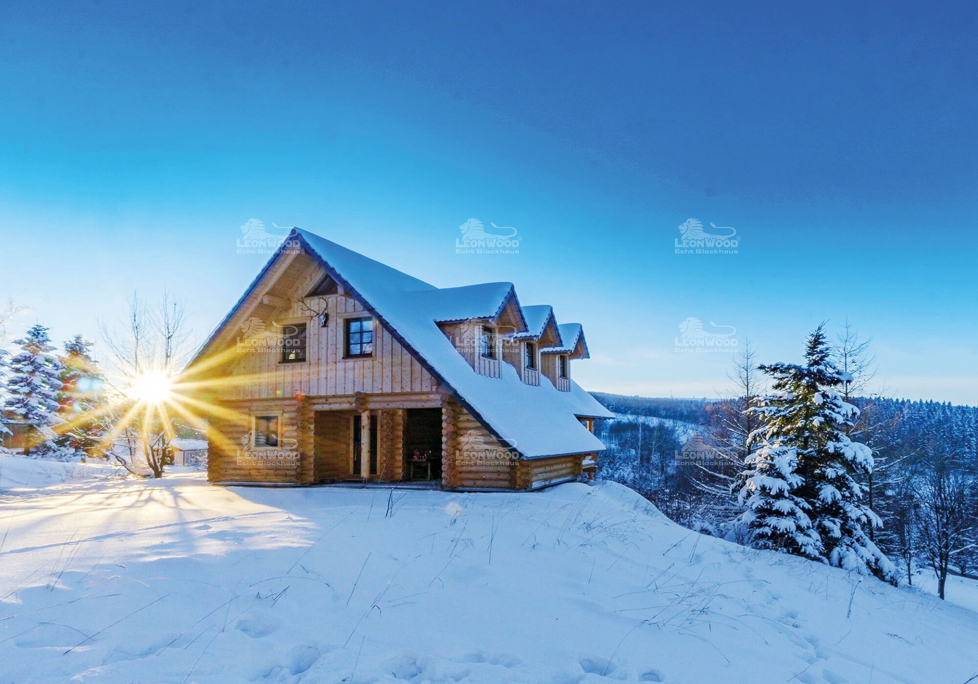 Blockhaus Seyde im Erzgebirge, Ferienhaus von LeonWood, Rundstammhaus, ökologisch übernachten