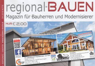 LéonWood mit Anzeige in Regional Bauen Magazin