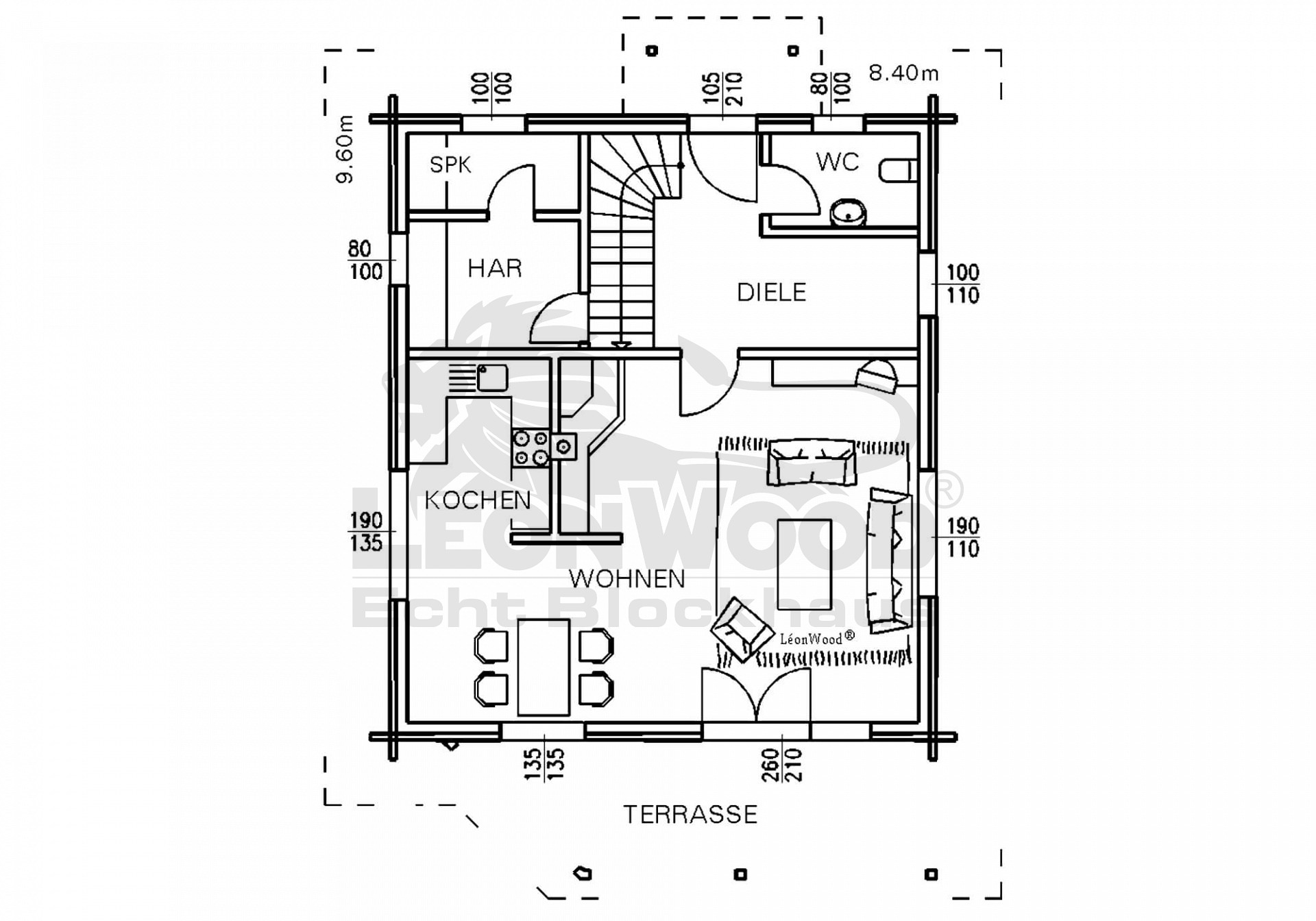 Holzhaus Classic 130G