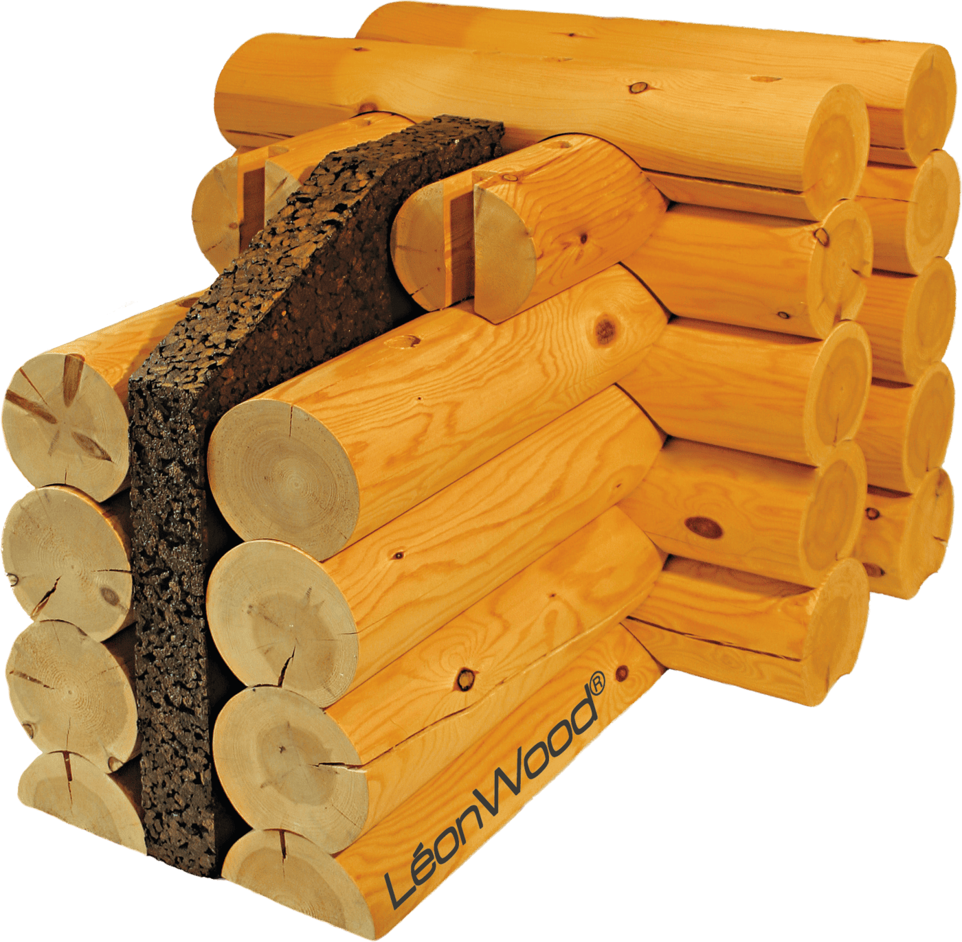 BIO-Doppelwand® round Wandaufbau von LéonWood®