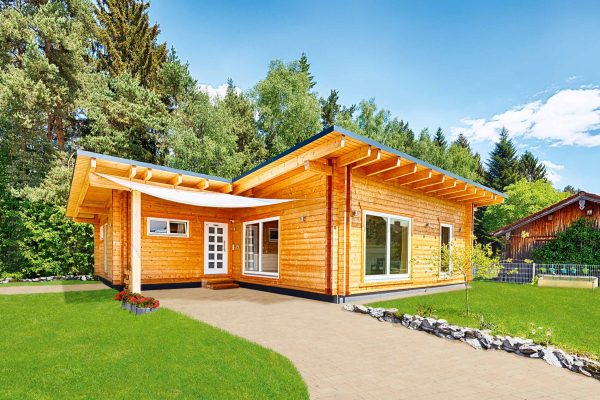 LeonWood_Blockhaus_Flatwood Green 90_1803S_01_Hauptansicht_rgb